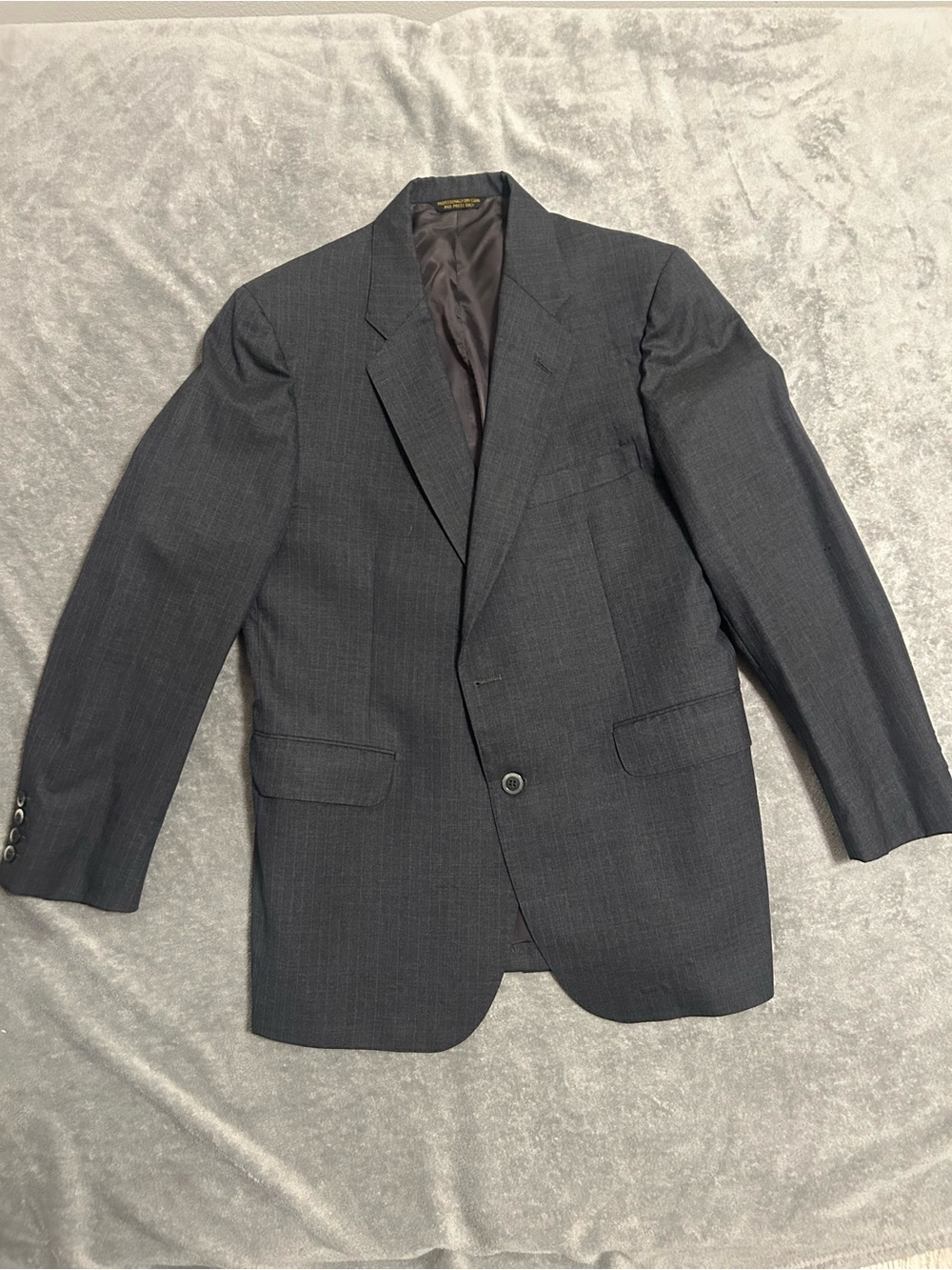 Classic Men's Dark Gray Single-Breasted Suit Jacket